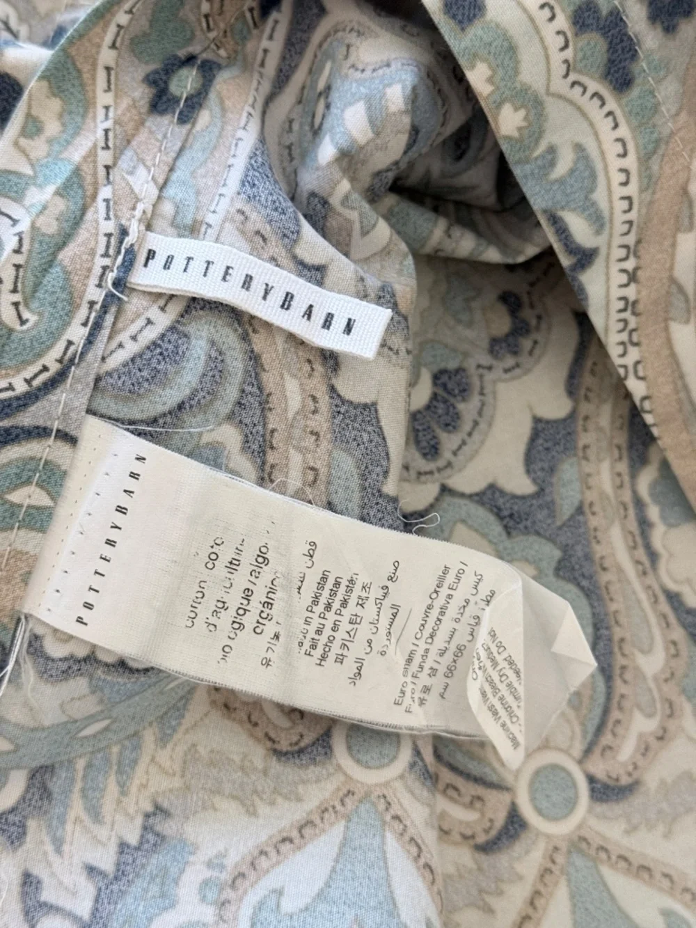 Pottery Barn Mackenna Paisley Euro Sham